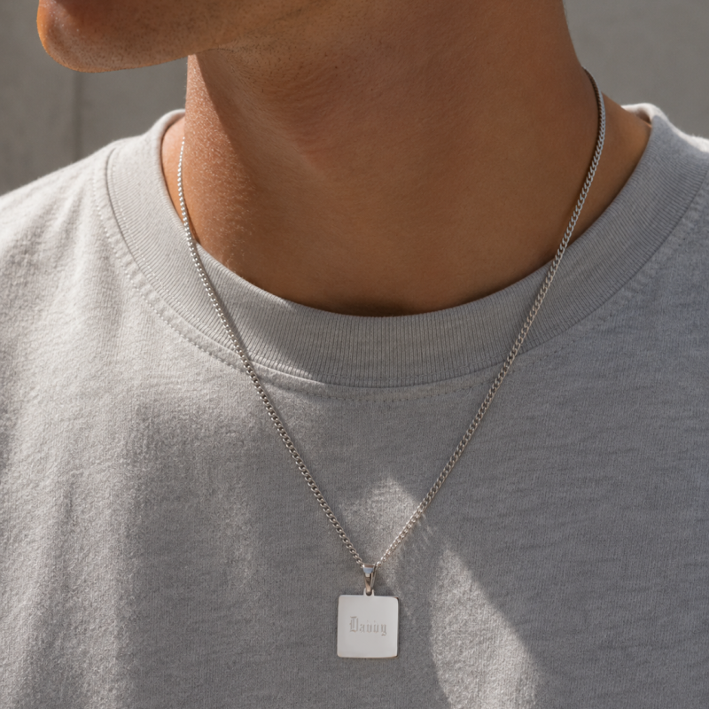 "Trend" steel necklace with your engraving