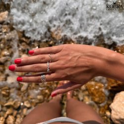 "Wave" smuk blget ring i slv