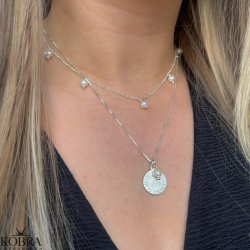 "Triumf" slv amulet halskde med din personlige gravering 