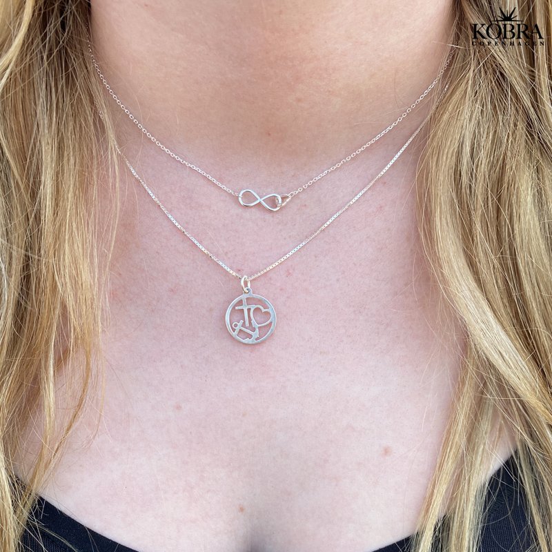 Faith, hope and love, silver necklace