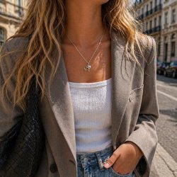 Tro, hopp och k�rlek, silverhalsband med 3 symboler