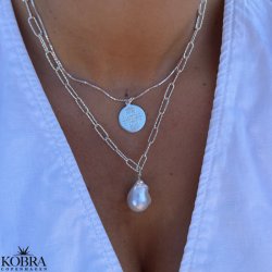 "Blazing Star" stjernetegns halskde i sterling slv