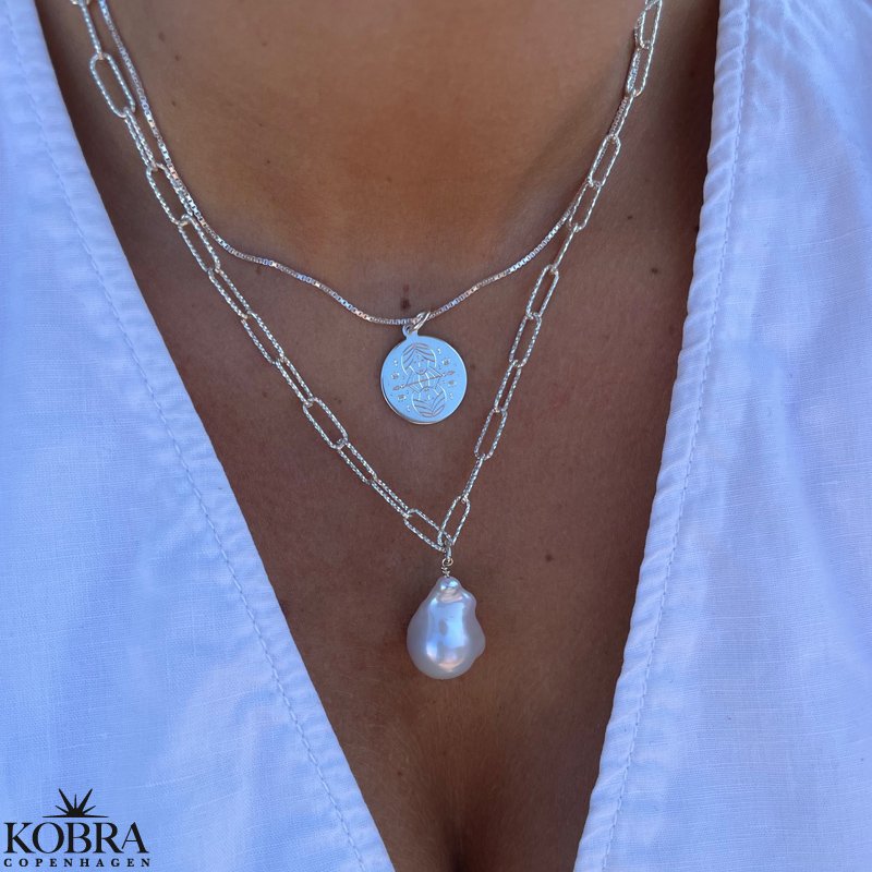 "Blazing Star" stjernetegns halskde i sterling slv