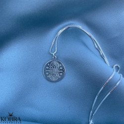 "Blazing Star" stjernetegns halskde i sterling slv