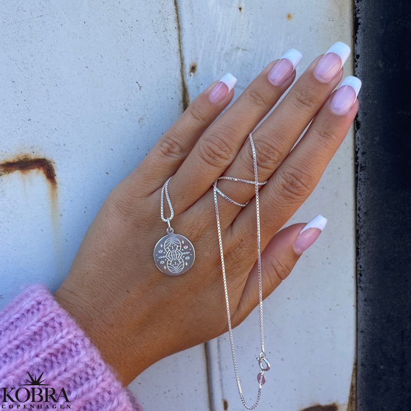 "Blazing Star" stjernetegns halskde i sterling slv