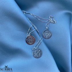 "Blazing Star" stjernetegns halskde i sterling slv