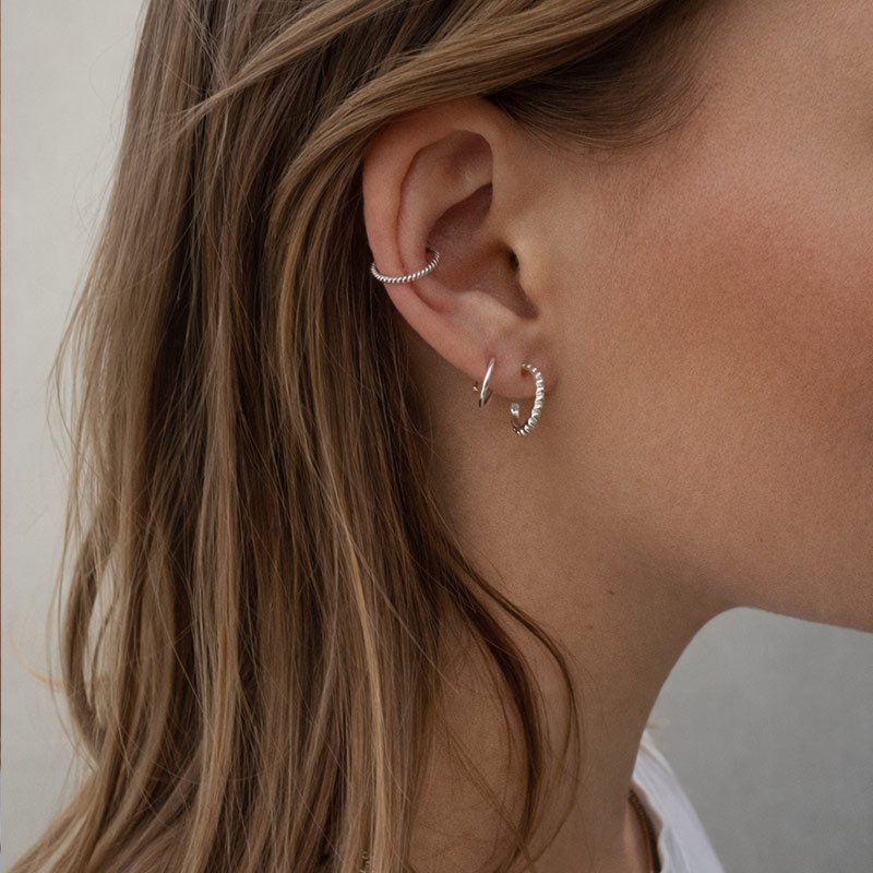 "Twist Duo" s�lv �reringe til 2 huller