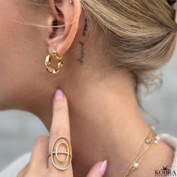 "Sandy" twisted guld reringe