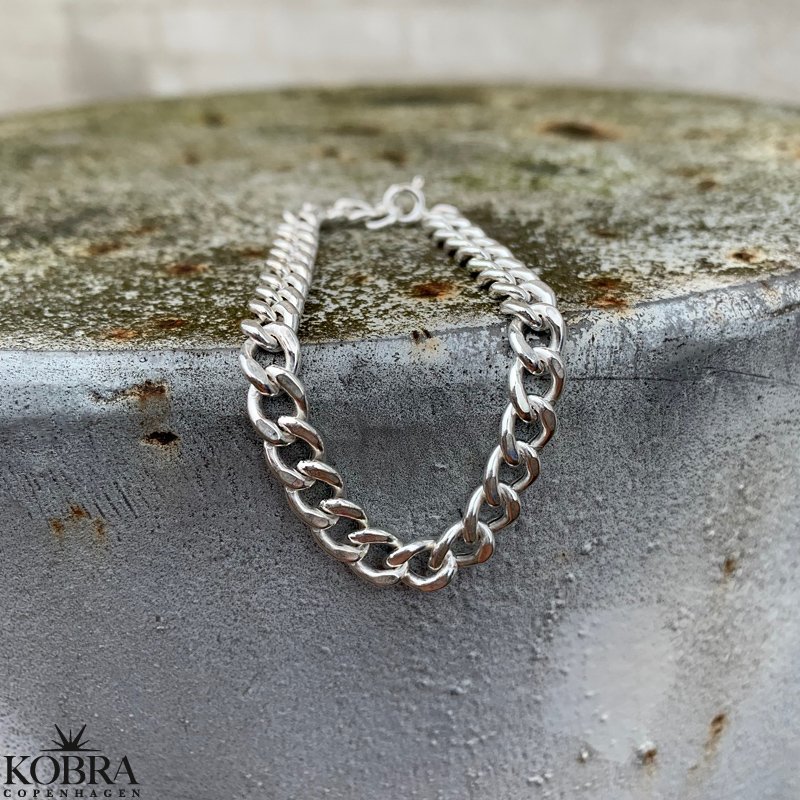 "Panzer" chunky slvarmbnd med tykke led