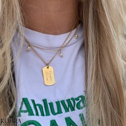 "Tyler" 18 karat forgyldt dogtag 