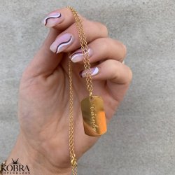 "Tyler" 18 karat forgyldt dogtag 