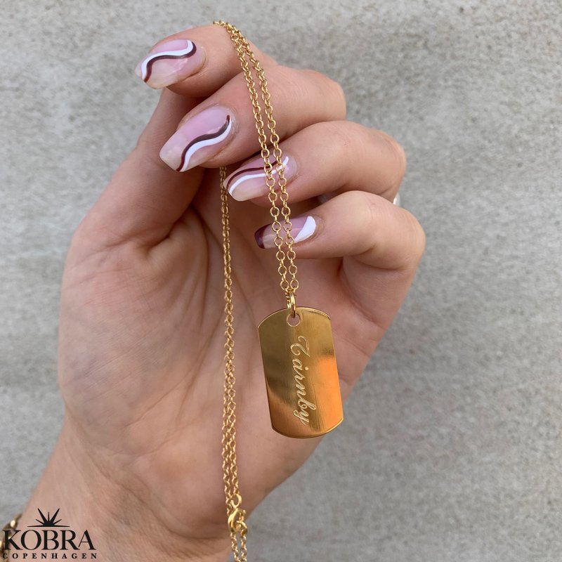 "Tyler" 18 karat forgyldt dogtag 