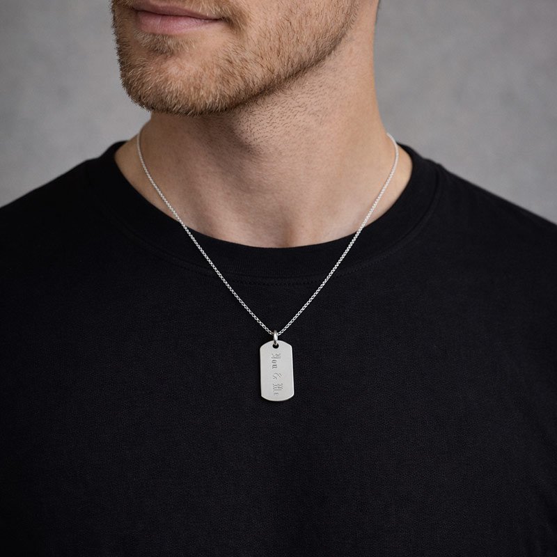 "Tyler" Dogtag i s�lv med gravering