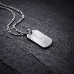 "Tyler" Dogtag i s�lv med gravering