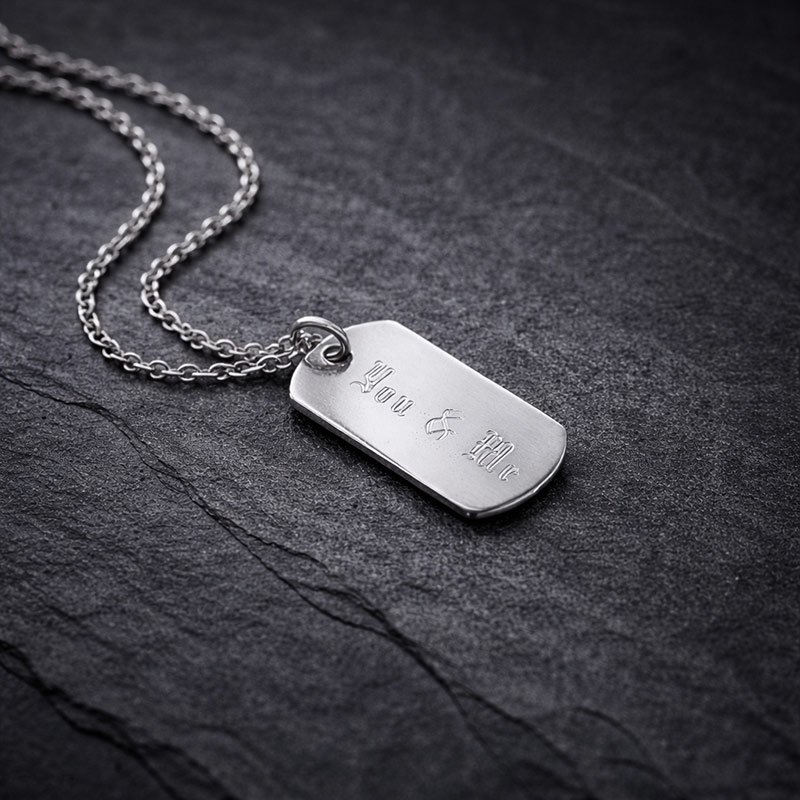"Tyler" Dogtag i s�lv med gravering