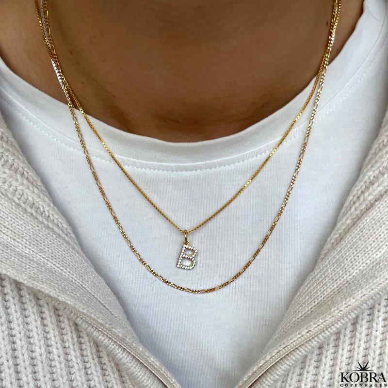 Figaro chain 1 mm. silver or gold