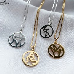 "Close To You" handmade gold jewelery with your 3 personal letters
