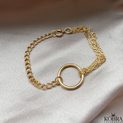 "Marion" guld armbnd med chunky kde