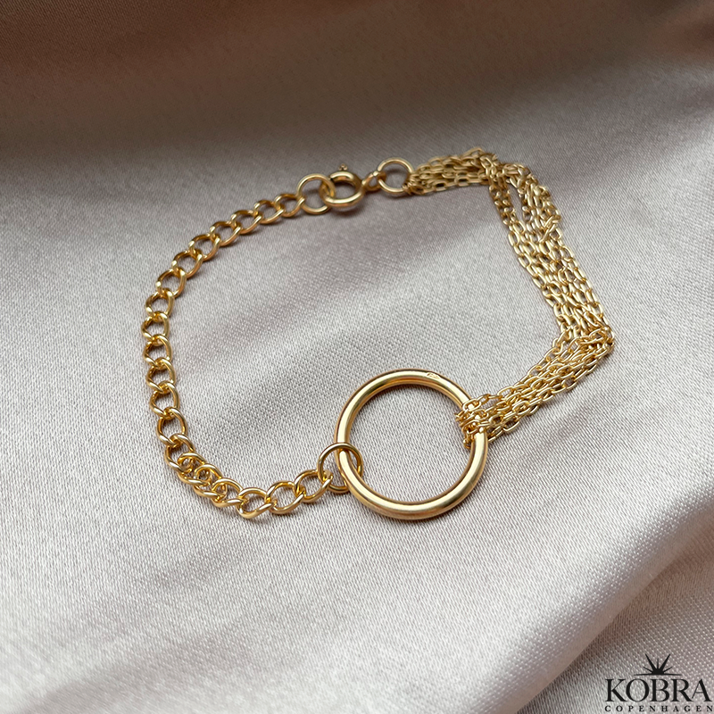 "Marion" guld armbnd med chunky kde