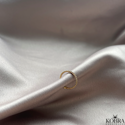 "Sammie" Forgyldt earcuff i snoet design