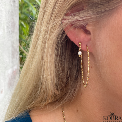 "Sally" Twisted hoops in gold plated