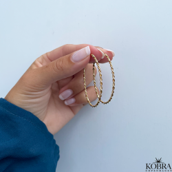 "Sally" Twisted hoops in gold plated