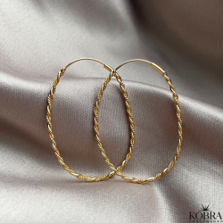 "Sally" Twisted hoops in gold plated