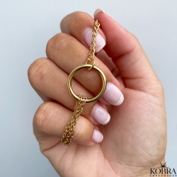 "Marion" guld armbnd med chunky kde