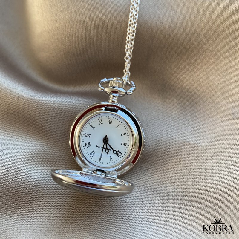 Necklace with small pocket watch, with personal engraving