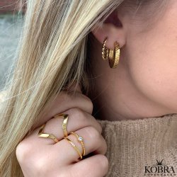 18 karat forgyldte "Esmeralda" sm snoet creolere