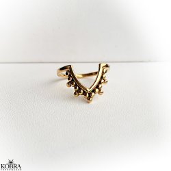 "Roxana" 18 karat forgyldt ring i boheme stil