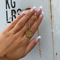 "Blazing star" zodiac necklace in 14 carat gold plated