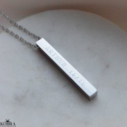 "Maxwell" vandfast halskde i stl inklusiv din gravering