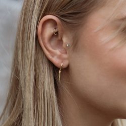 "Vania" 14 karat forgyldte enkle reringe