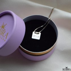 "Hey" slv halskde med personlig gravering