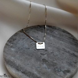 "Hey" slv halskde med personlig gravering