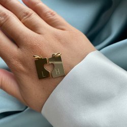 "Together forever" hjerte halskde i guld