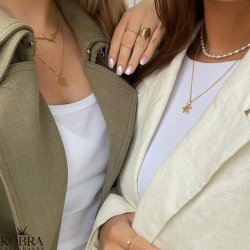 "BFF" puzzle necklaces in gold