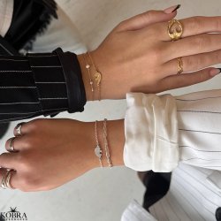 "Sia" 18 karat gullbelagt, chunky hjertering