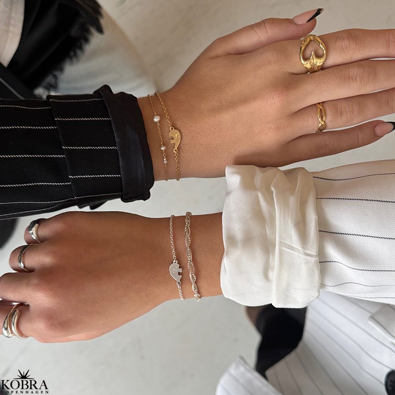 "Friends Forever" bracelet set  silver &amp; gold friendship