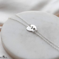 "Friends Forever" sterling silver friendship bracelet