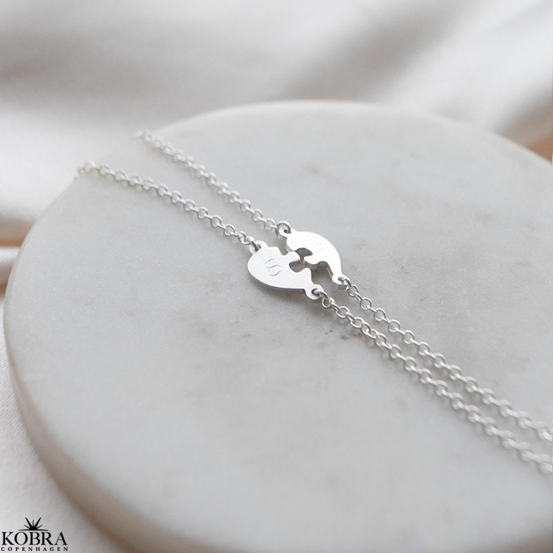 "Friends Forever" sterling silver friendship bracelet