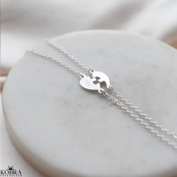 "Friends Forever" sterling silver friendship bracelet