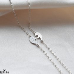 "Friends Forever" sterling silver friendship bracelet