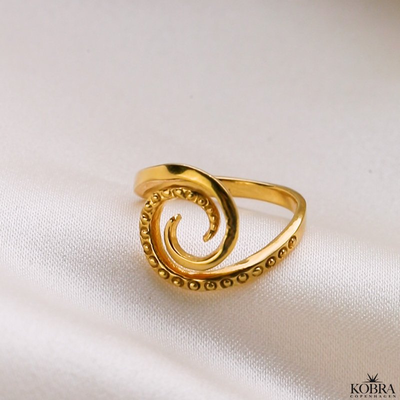 "Viana" unik forgyldt spiral ring