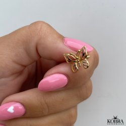 "Victoria" forgyldt sommerfugl earcuff