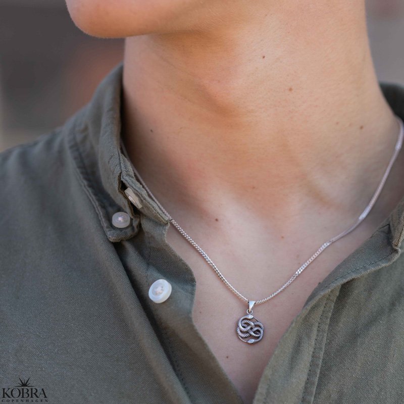 "Viper" slv halskaede med slanger