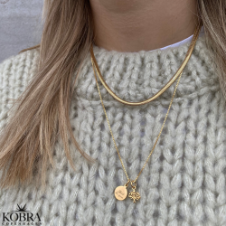 "Vita" Livets Tr i guld med lille amulet med personlig indgravering