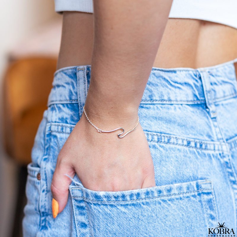 "Wave" armbnd i sterling slv