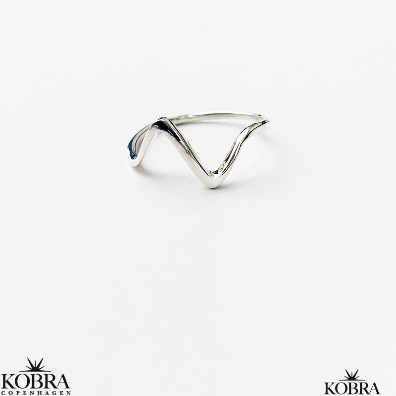 "Wave" smuk blget ring i slv